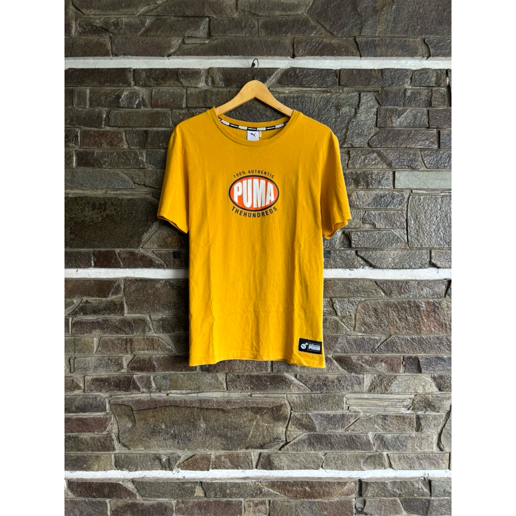 Puma Select x The Hundreds • Circular Logo Tee / Kaos / Tshirt Size M fit L (71x55cm) Preloved Used 