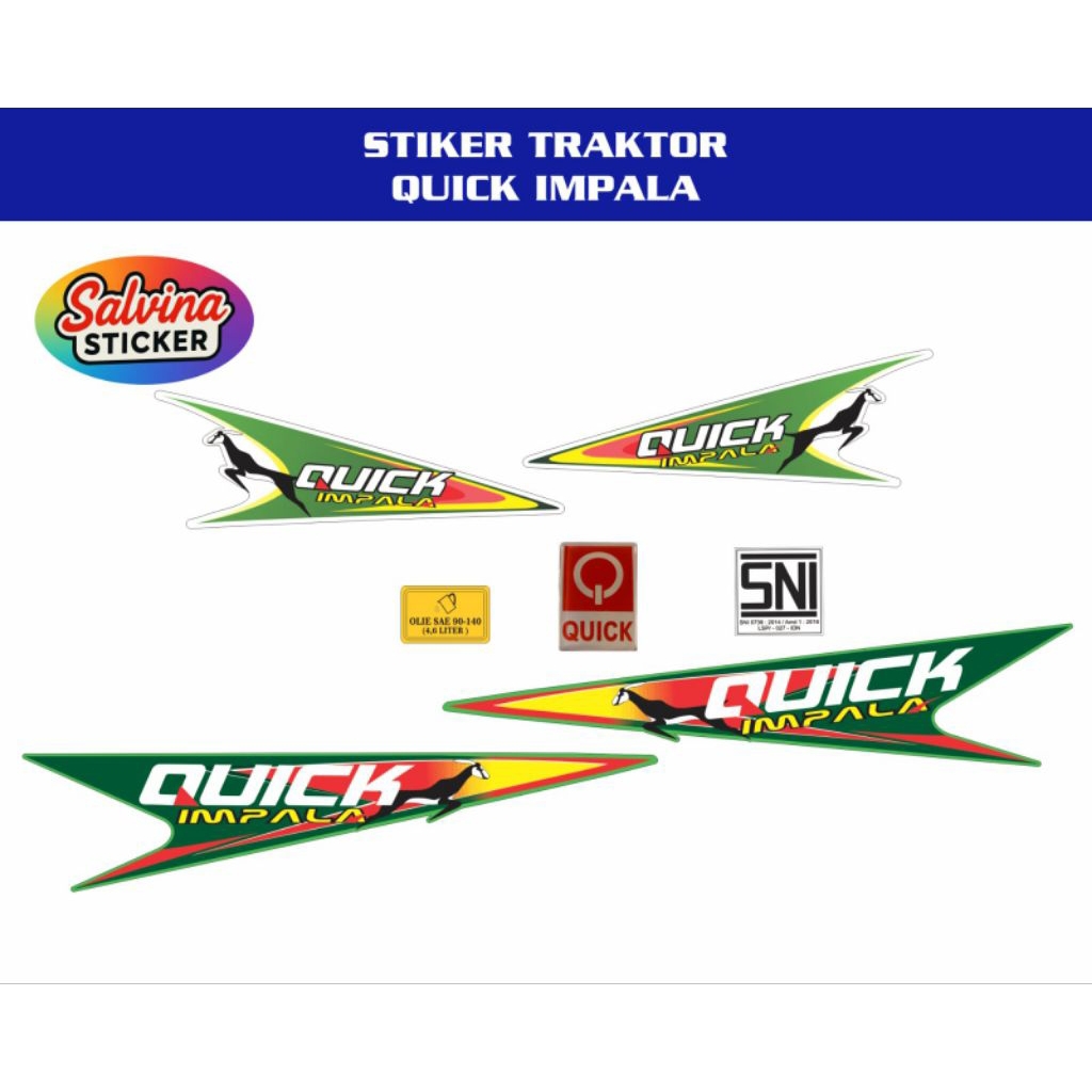 Stiker mesin traktor quick Impala