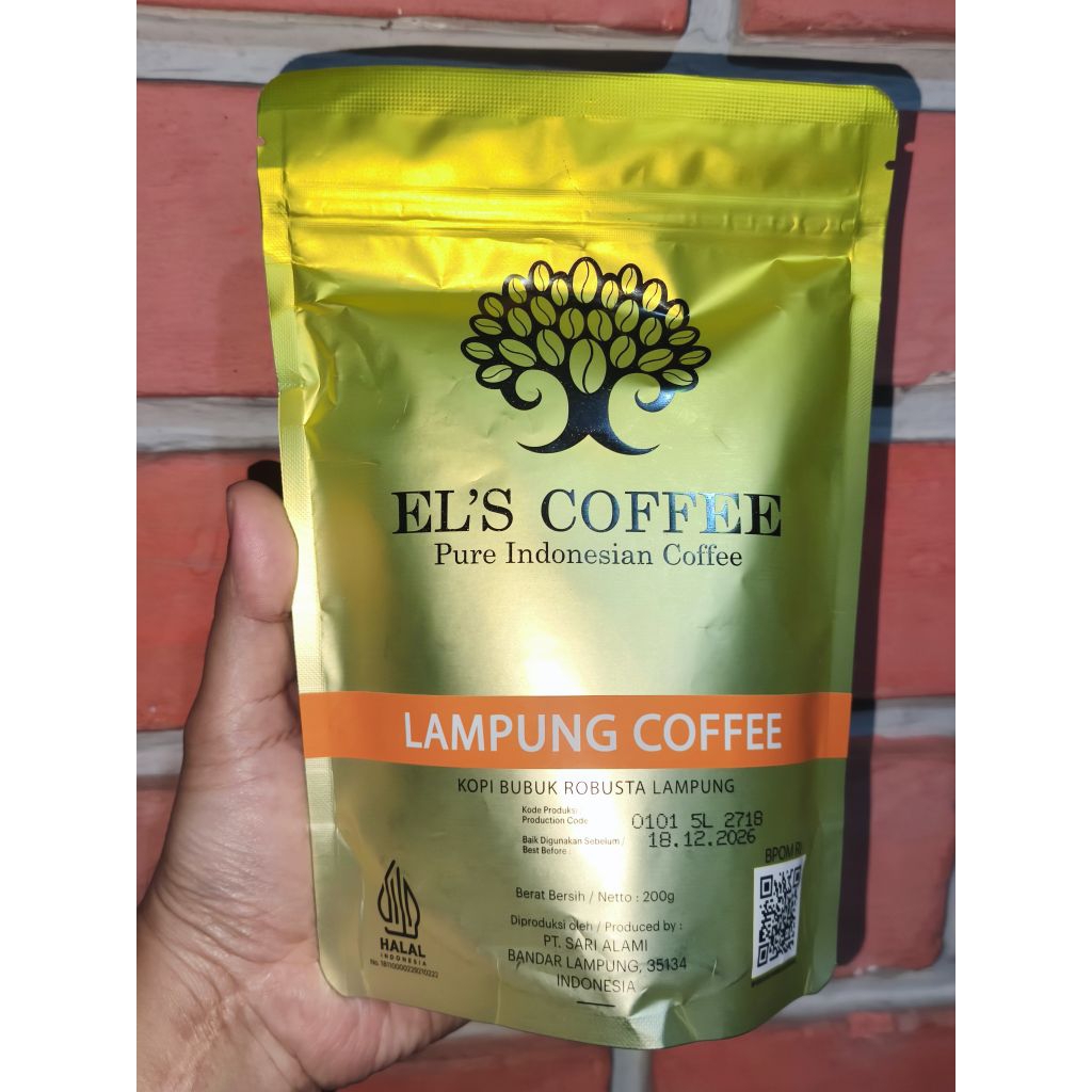 kopi Lampung Asli | EL'S COFFEE Lampung gold RobustaPure Indonesia Coffee Beans / Fine / Course | Ko