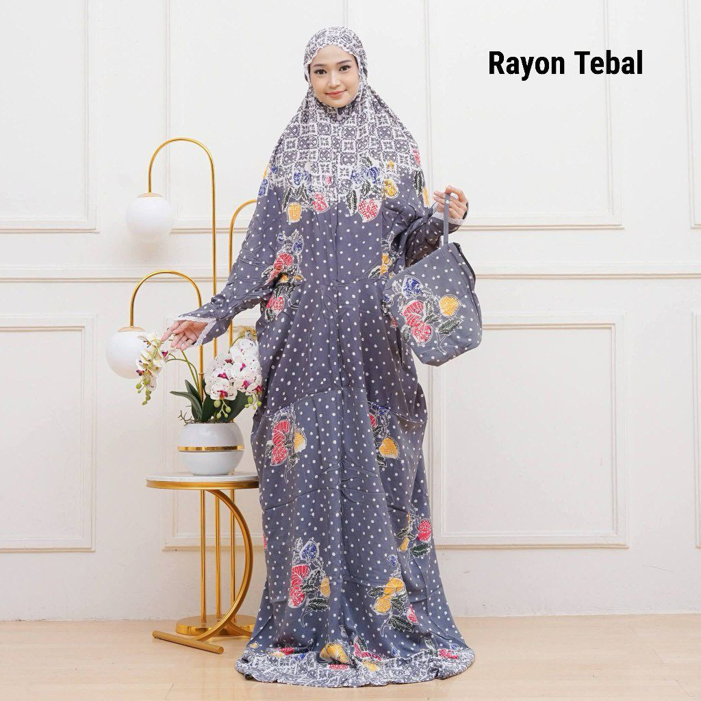 MUKENA TERUSAN RAYON JUMBO BATIK CAP PEKALONGAN