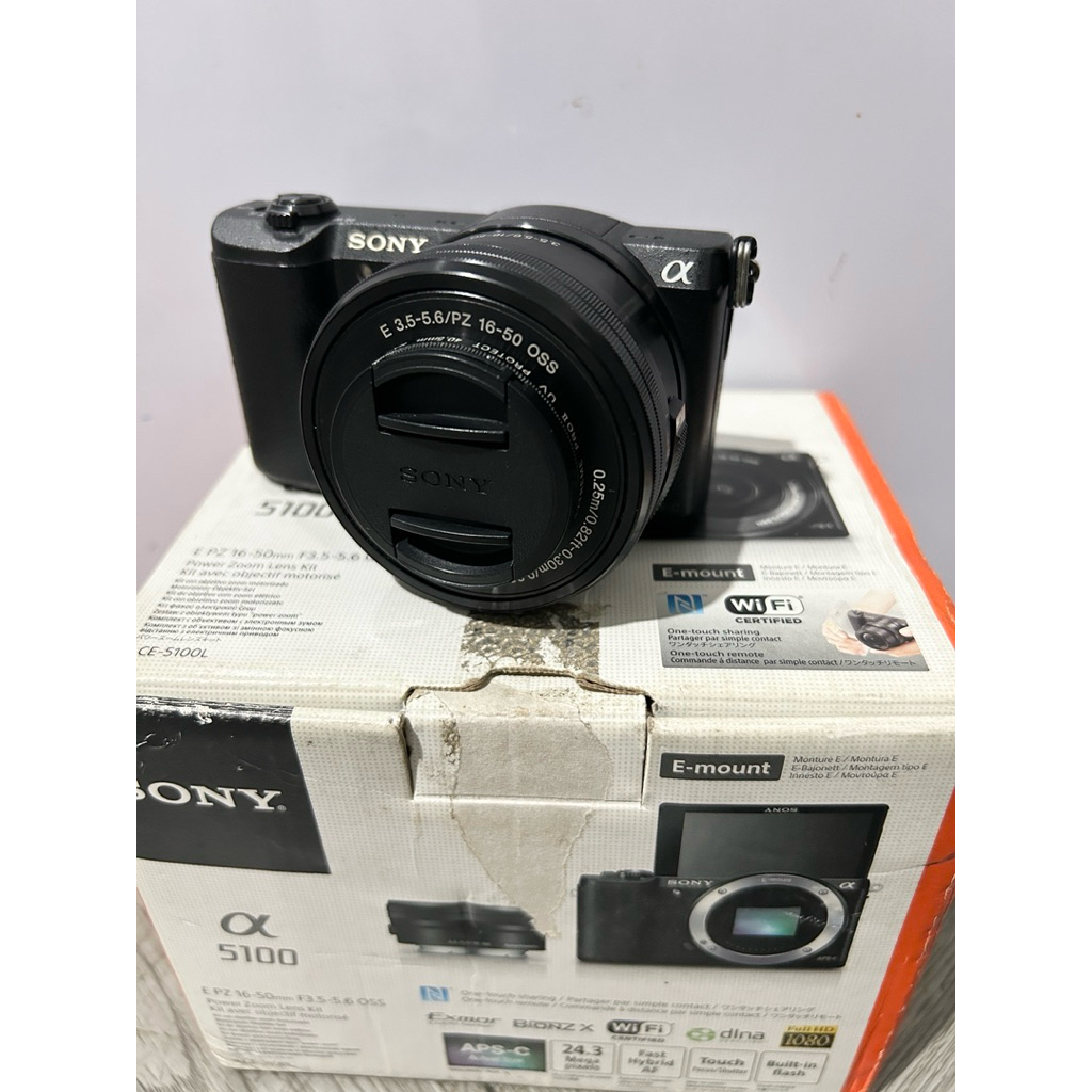 SONY A5100 BODY LENSA KIT 16-50MM FULSET BOX MULUS