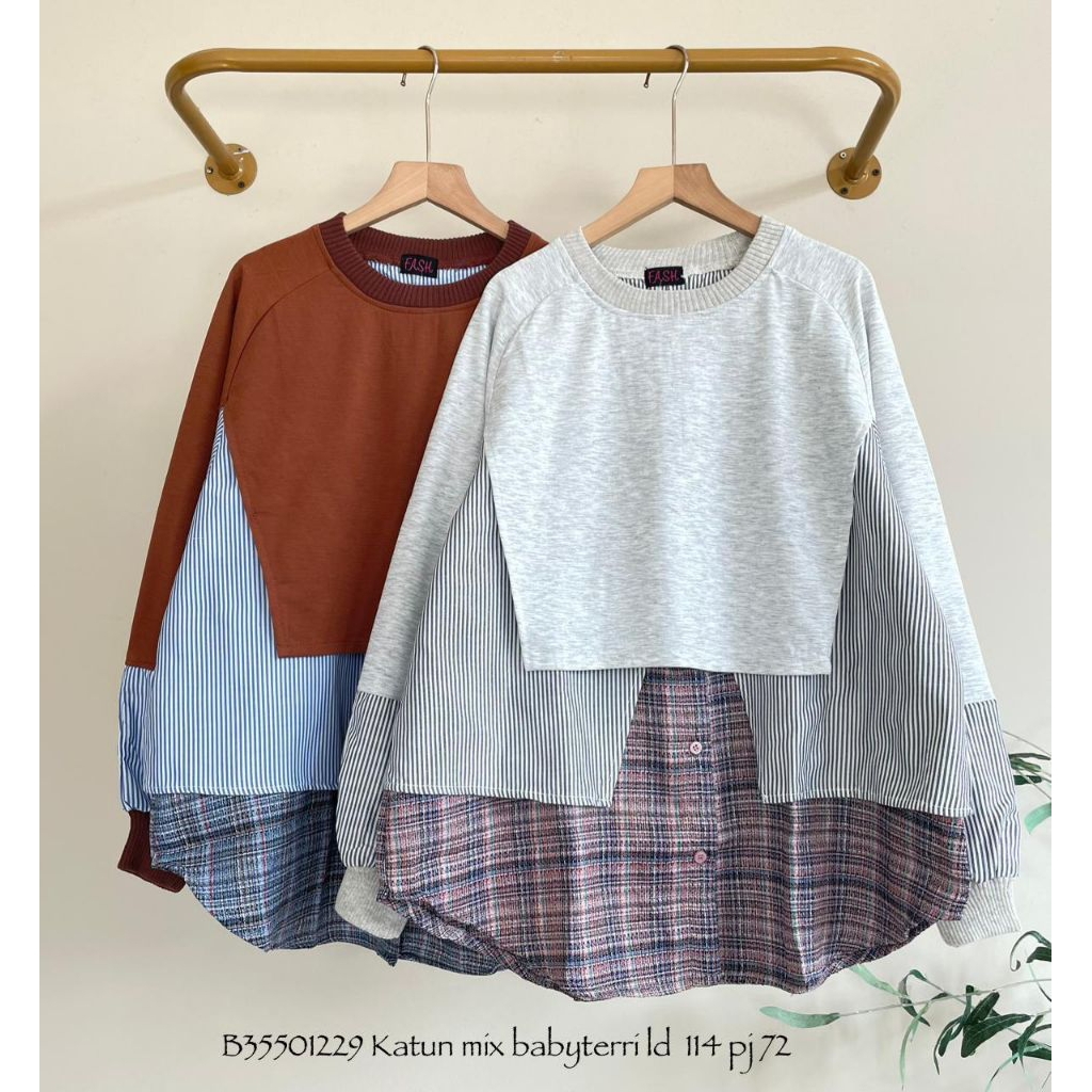 Tunic stripe katun bangkok import