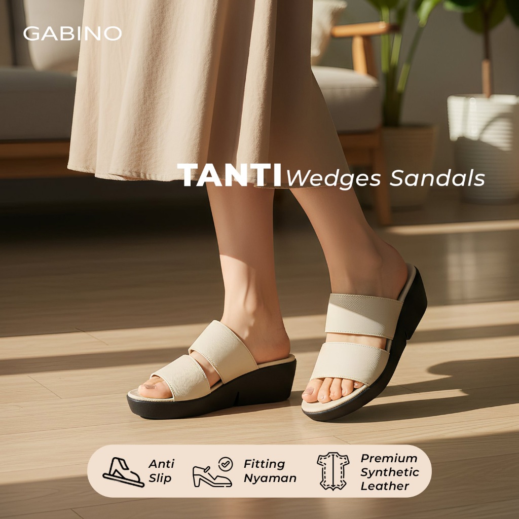 Gabino Sandal Wanita Wedges Slip On Casual Tanti - G1CA5004