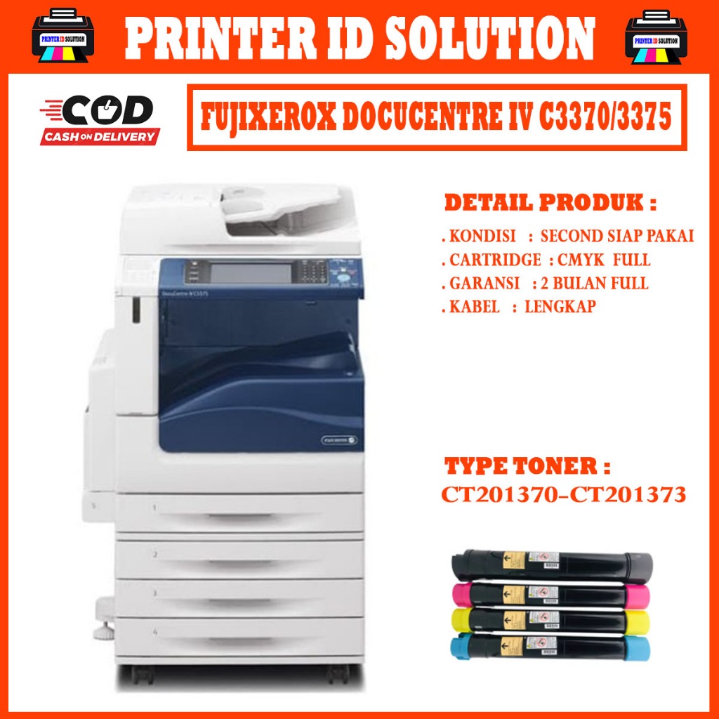 MESIN PRINTER XEROX  APEOSPORT DOCUCENTRE-IV V A3+ C3370 C3375 XEROX FUJI WARNA