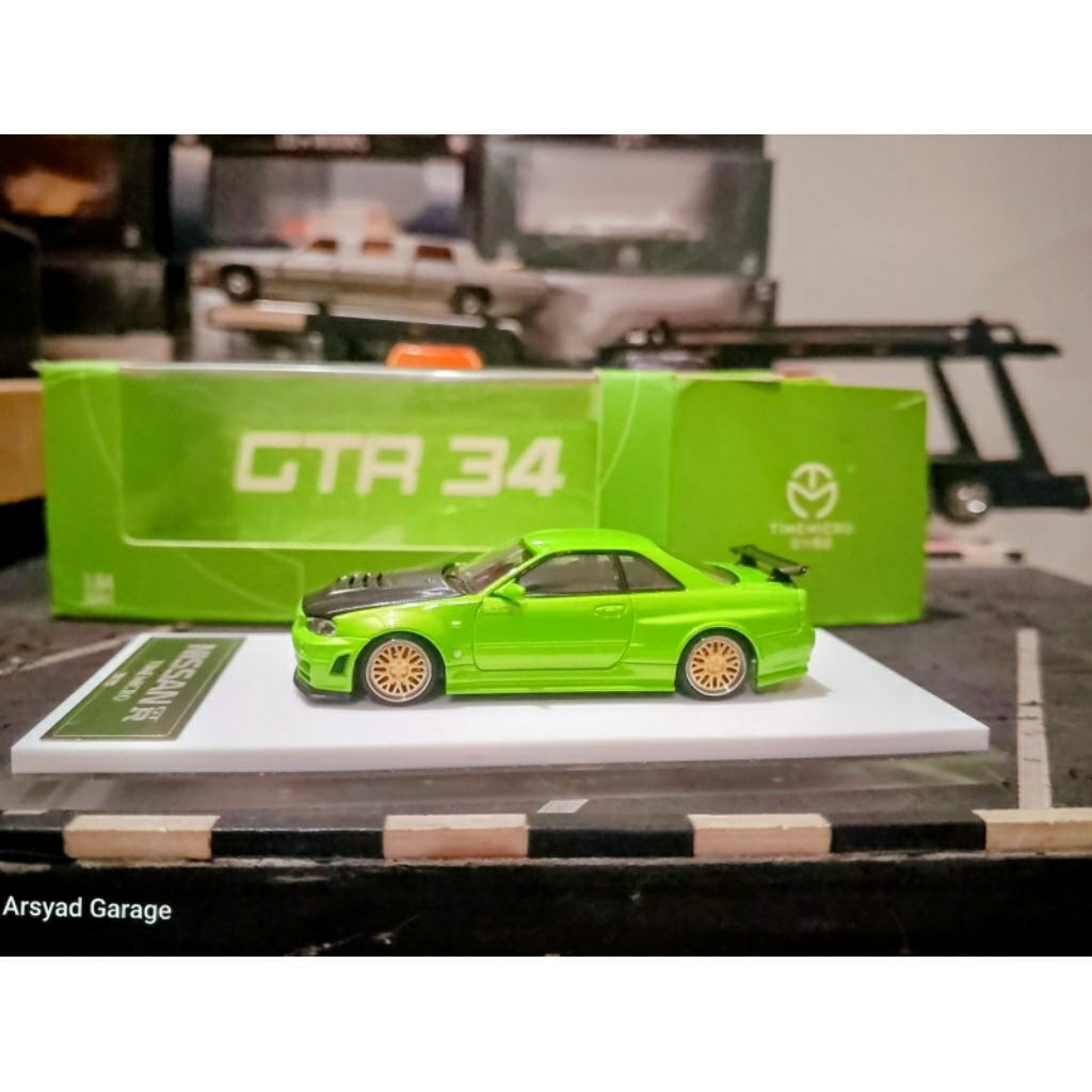Diecast Time Micro TimeMicro Nissan Skyline GTR R34 Green