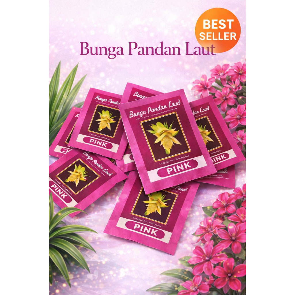 Pewarna Anyaman Pink Bunga Pandan Laut Untuk Kerajinan Bambu dan Rotan