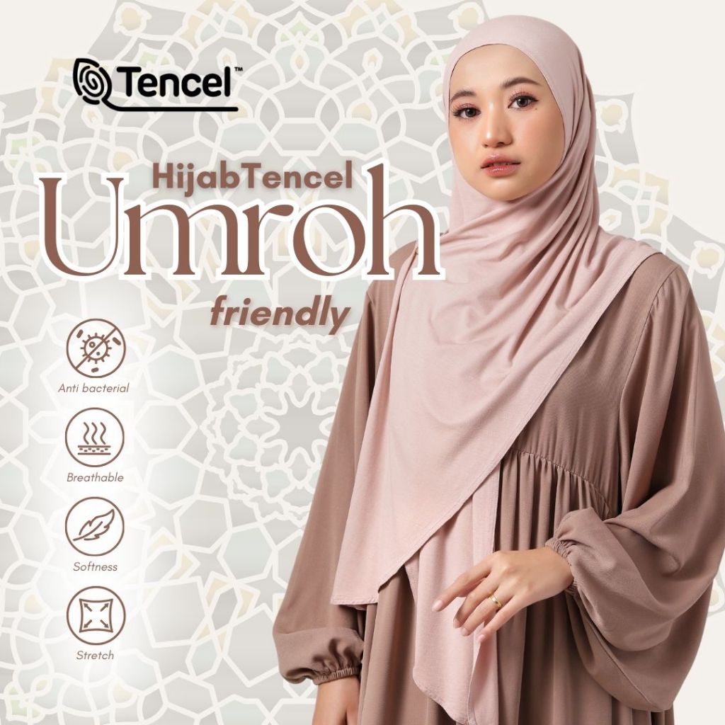 Hijab Umroh Tencel Zia Series Instant Syar'i Raina Signature