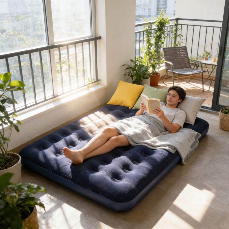 Kasur Angin Pompa Otomatis Outdoor Kasur Pompa Kasur Angin / Air Bed Double Kasur Angin Bestway + Po