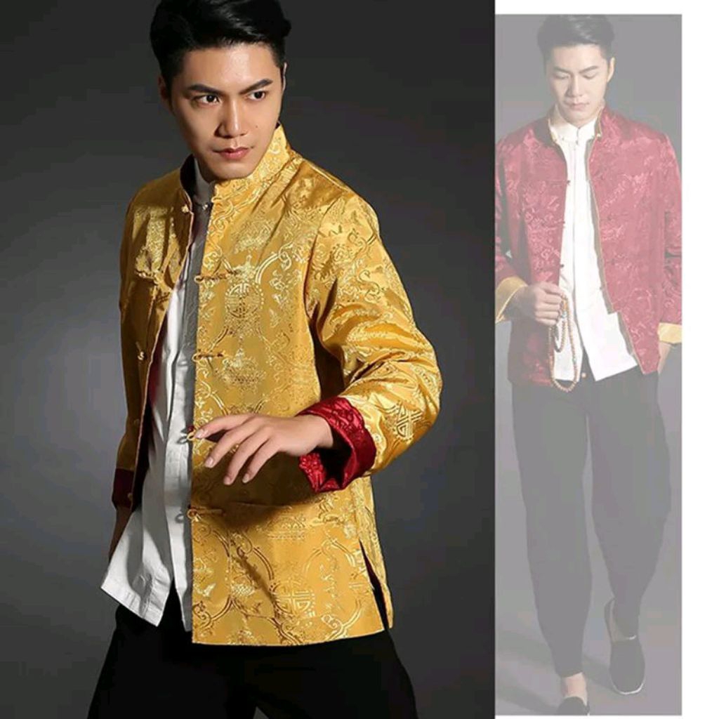 CNY SALE Jas Outer Cheongsam Pria Bolak Balik