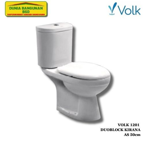 VOLK 1201 DUOBLOCK KIRANA Kloset Duduk Volk Kloset Duduk Volk Kirana 1201 Dual Flush As 50cm