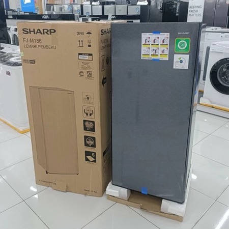 SHARP FJ-M186A-HS FREEZER ASI Es Batu 6 RAK 158 Liter