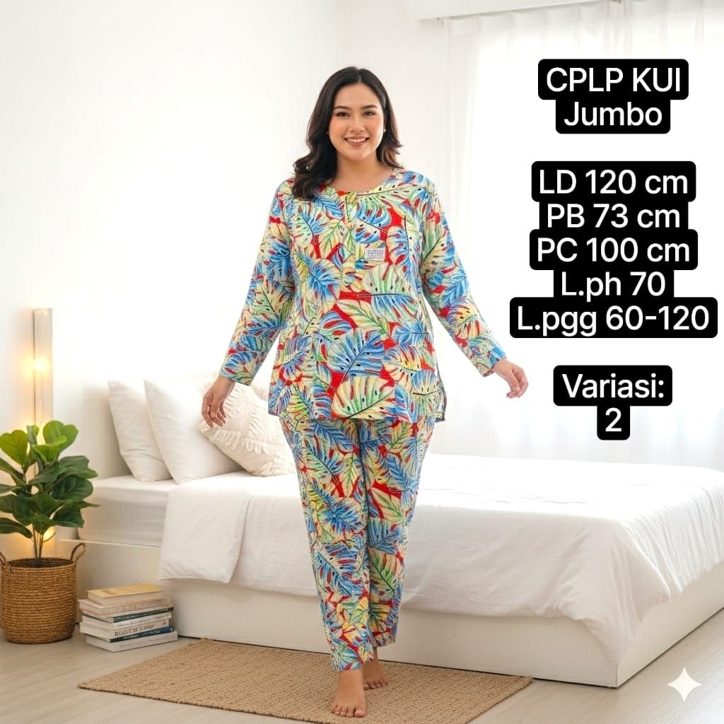 Setelan Kencana Ungu Label Hijau Jumbo Lengan Panjang Menyusui (CPLP Jumbo KUI/KT 30)