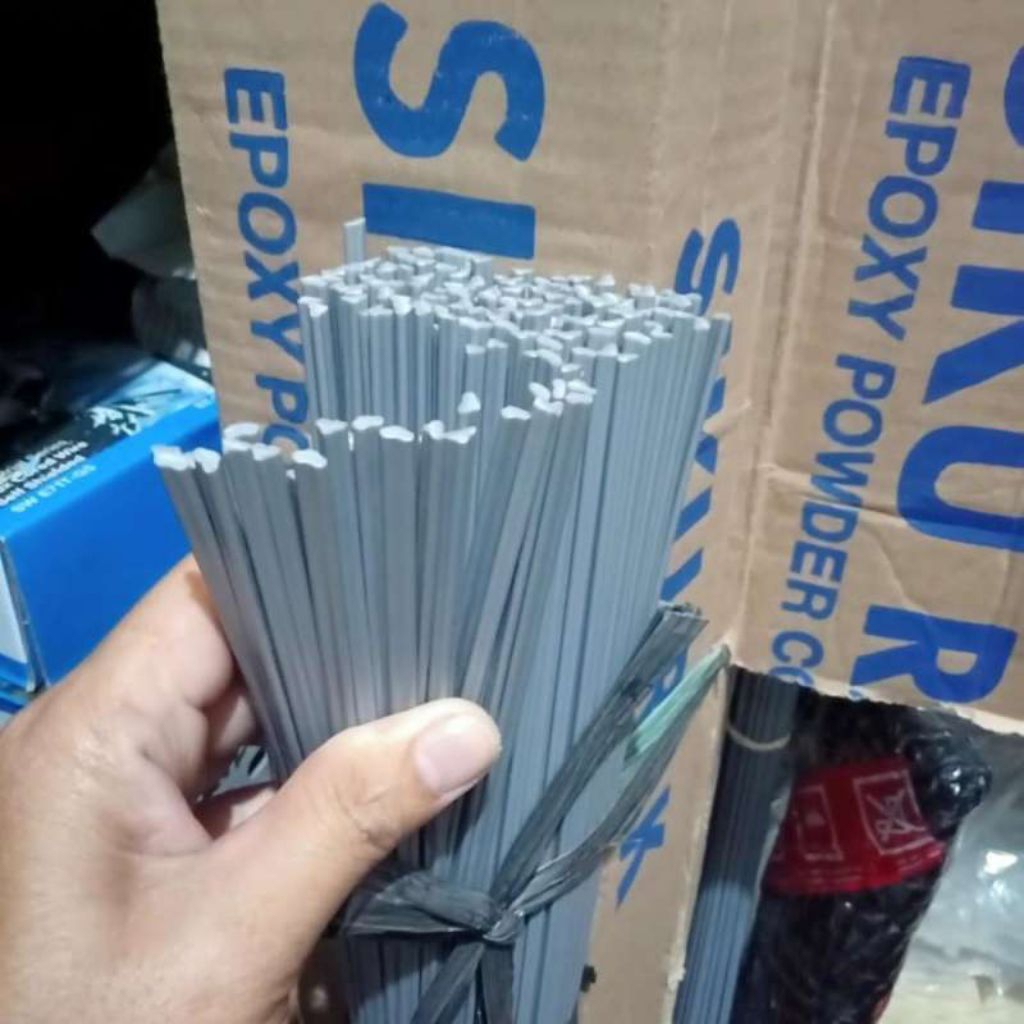 kawat las Pvc singgel kawat las Pvc grey 3mm 50 batang