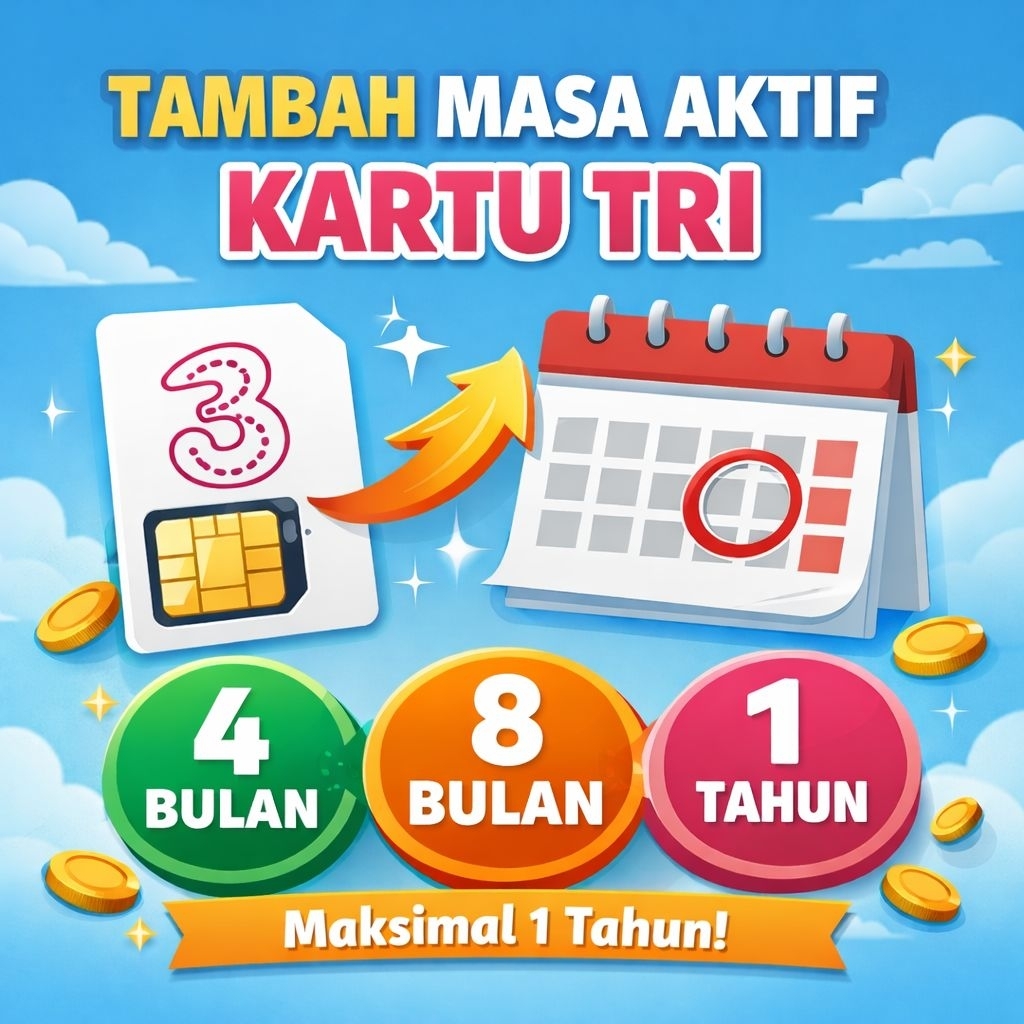 TRI PERPANJANG MASA AKTIF KARTU SETAHUN