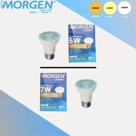 Morgen Lampu Sorot 7w 5w Natural 4000K E27 | Lampu LED COB Par Light 7w 5w | LED MR16