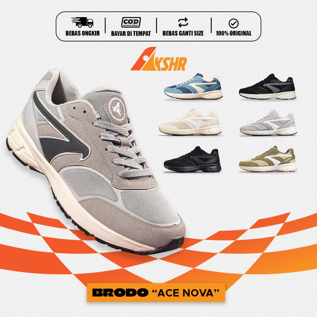BRODO SEPATU SNEAKERS BRODO ACE NOVA UNISEX PRIA WANITA