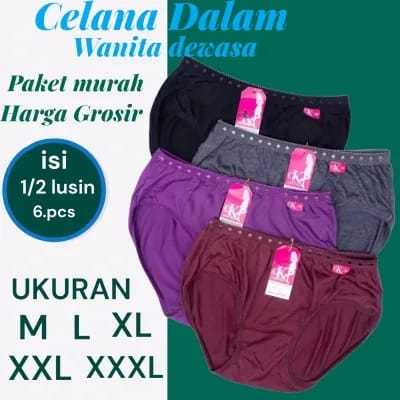 (COD) Promo 12 PCS Celana Dalem Wanita Katun Import / Celana Dalam Wanita Murah / Celana Dalam Wanit