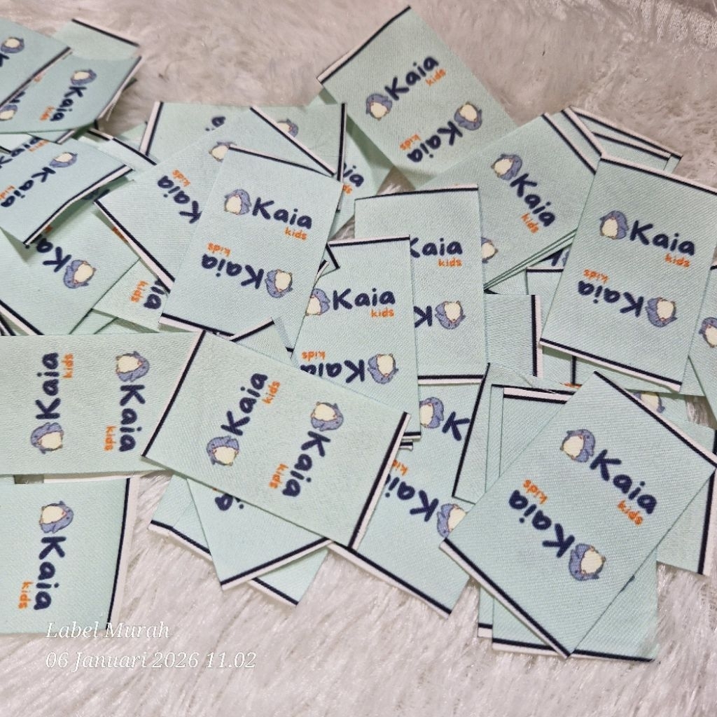 Label Baju / Label Hijab / Label Woven Damask Subtitute 100pcs Free Cutting