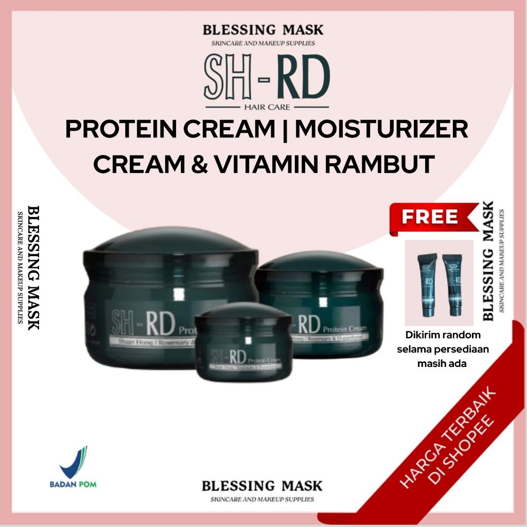 SHRD Protein Cream | Moisturizer & Vitamin Rambut | SH RD Hair Care Rambut Ngembang, Kering & Kusut