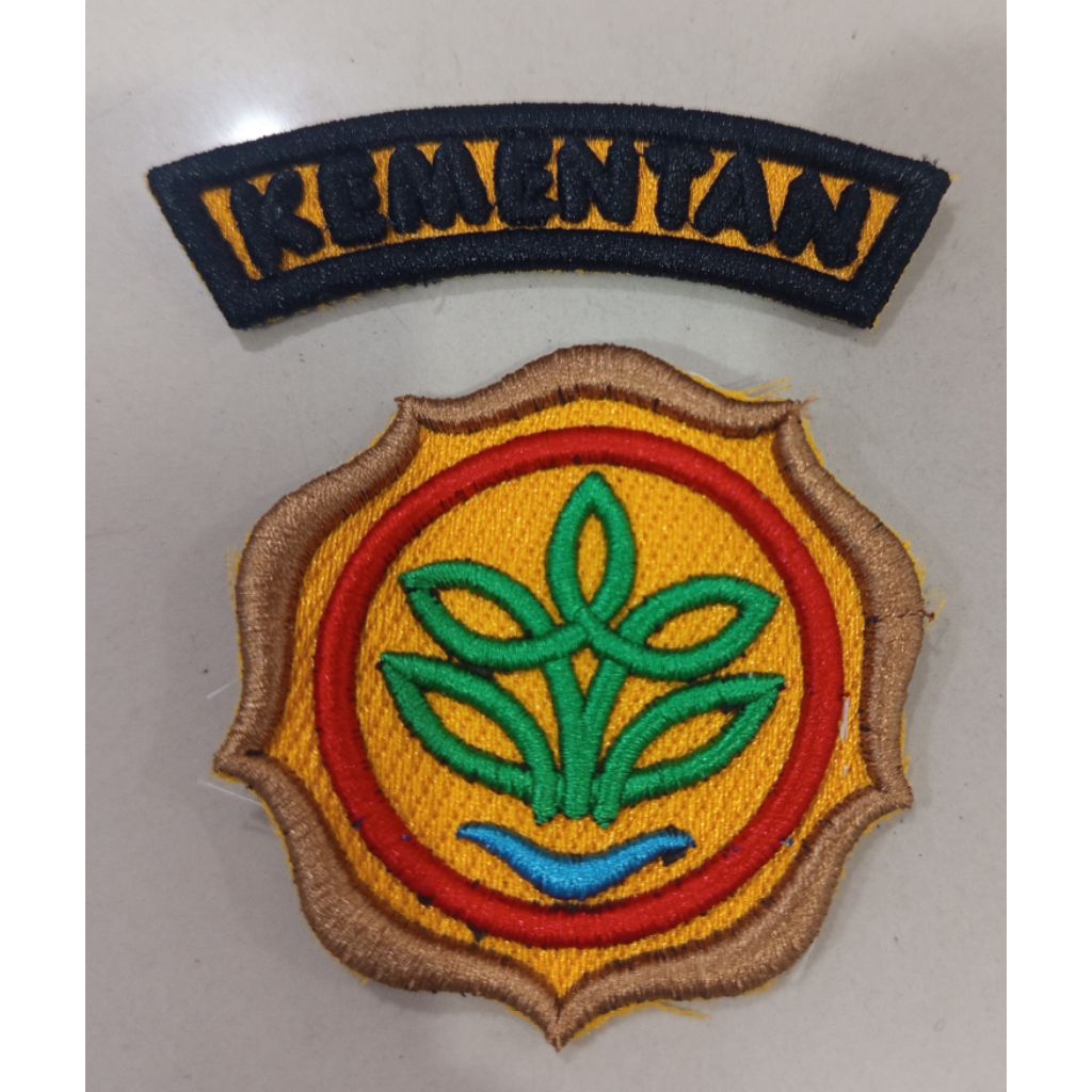 bordir logo Kementan timbul / logo bordir timbul kementan