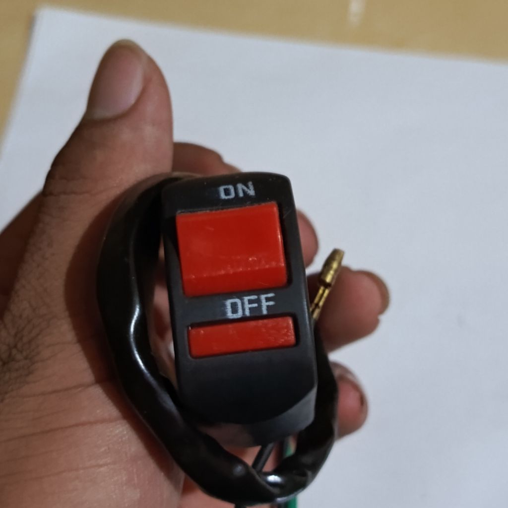 (4E) Saklar Stang Lampu Motor On Off Switch Universal Saklar Stang Motor 2 Tombol