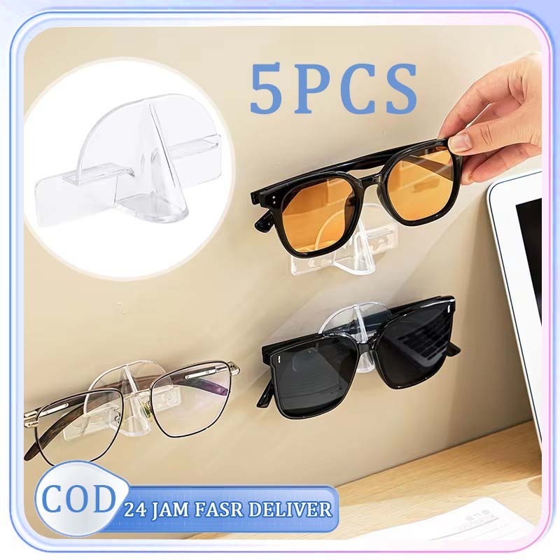 5pcs Display Kacamata Dinding Rak Kacamata Tempel Rak Tempat Kacamata Gantung Dinding