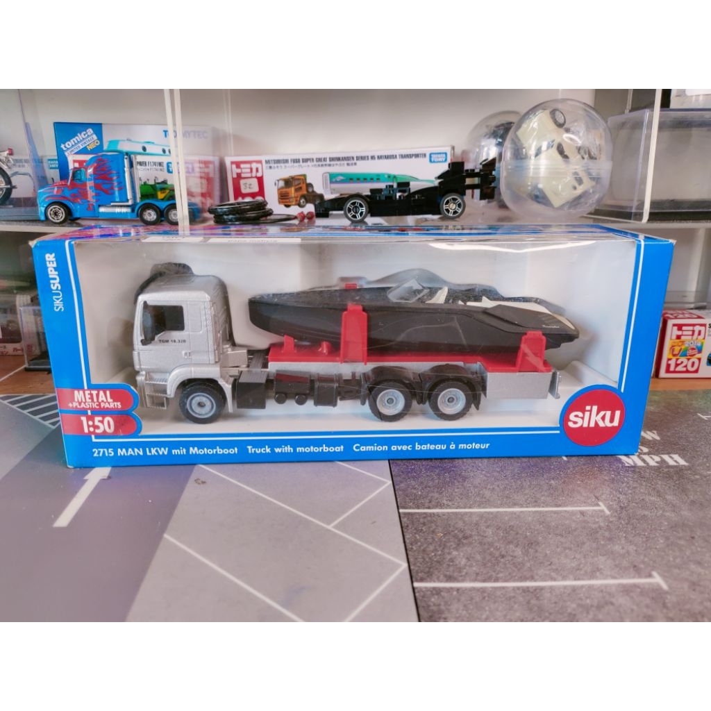 Diecast Siku MAN Truck with Boat 1/50 Rare