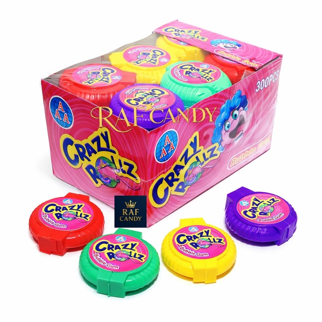 [AAA] CRAZY ROLLZ Bubble Gum 30 Pcs