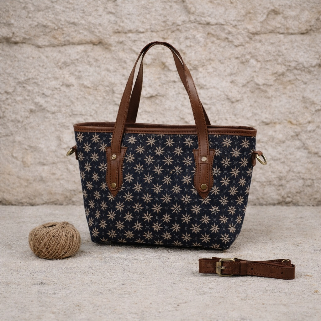 Beltimeless Bag - Tas Tote Wanita Kulit Sapi Asli Kombinasi Batik Truntum | Handbag Etnik Premium El