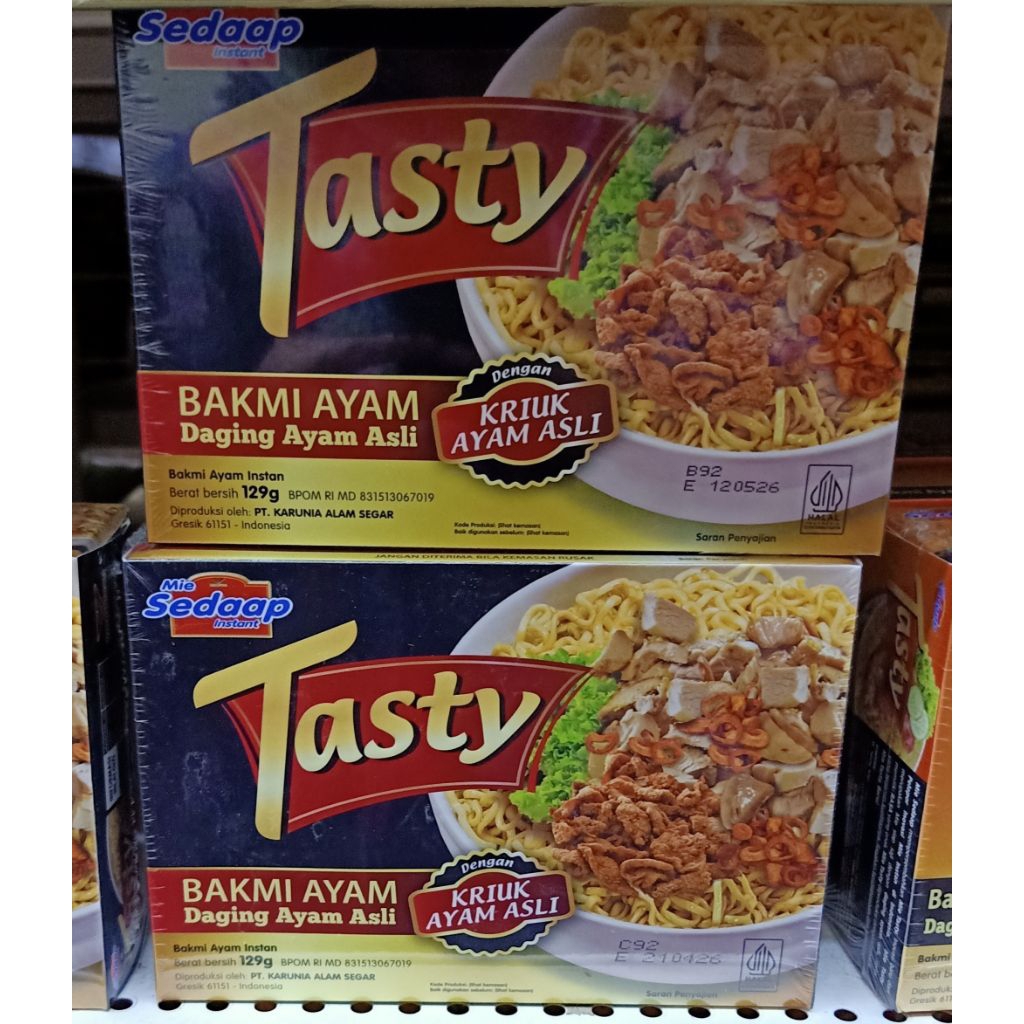 mie sedap tasty bakmi ayam 120g kriuk ayam asli