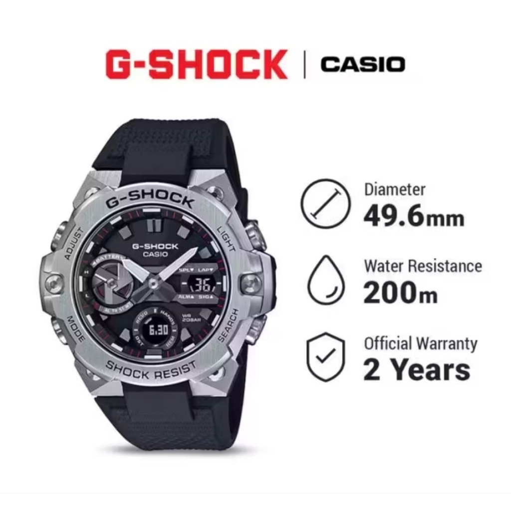 Gshock jam tangan pria GST-B400 digital analog(second)