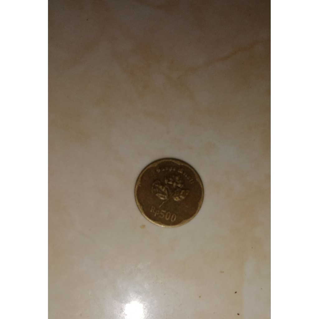 uang koin 500 bunga melati tahun 1991