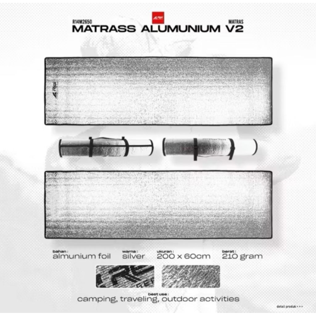 Arei outdoorgear matras alumunium foil V2 / matras camping / matras piknik
