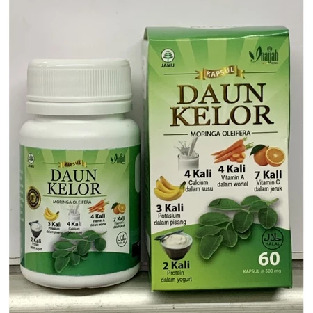 Daun Kelor Kapsul Herbal Banyak Manfaat untuk kecantikan memperkaya asi