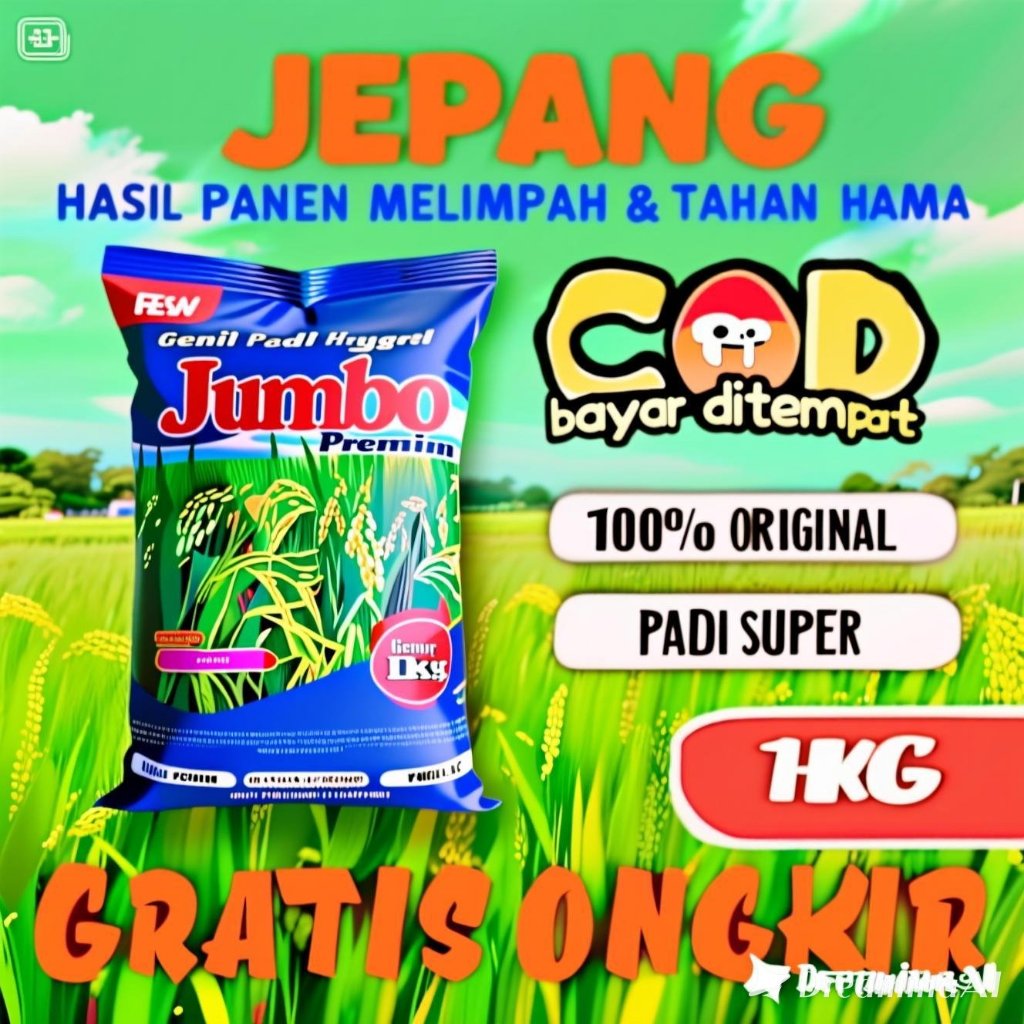 SANGHYANG SRI- Benih Bibit padi unggul JEPANG Kemasan Original Super Premium Neto 1kg