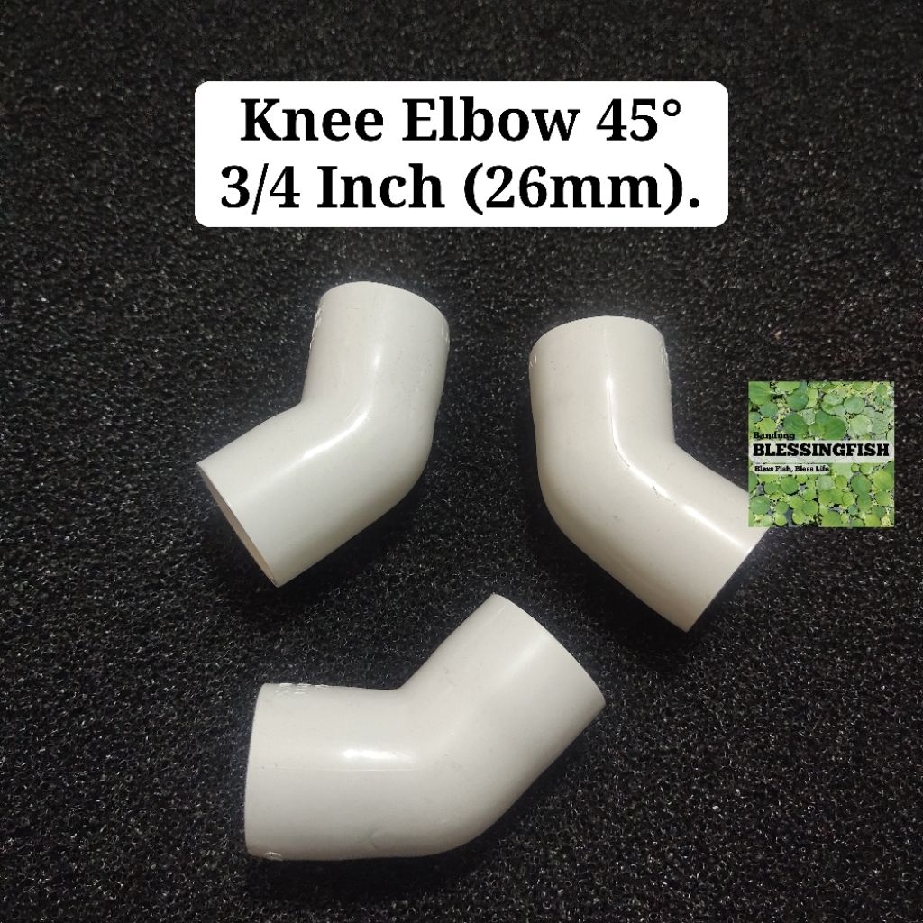 Knee Elbow 45° Pipa 3/4 Inch Elbow 45° 3/4 Inch Knee Pipa 3/4 Inch 45° Sambungan Pipa Elbow 45 Degre