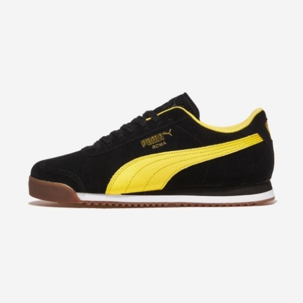 PUMA ROMA SUEDE - BLACK YELLOW