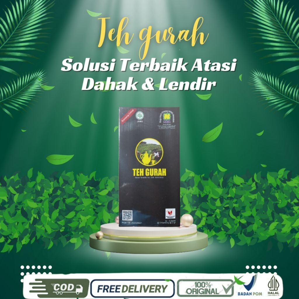 TEH GURAH NASA ORIGINAL- Teh Herbal untuk atasi Dahak, Batuk ,sinusitis,dan asma , 100% alami sudah 