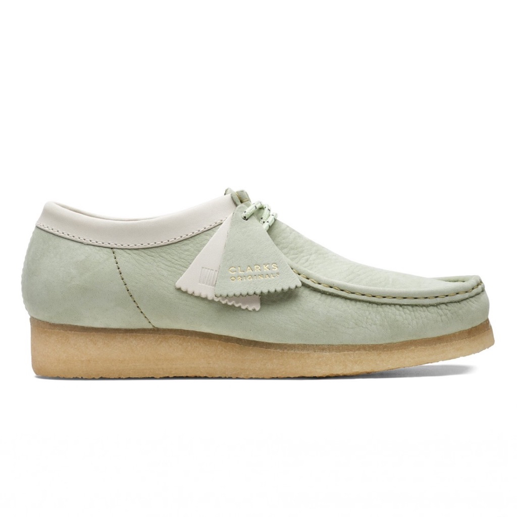 Clarks Original Originals Wallabee Shoes Pale Green