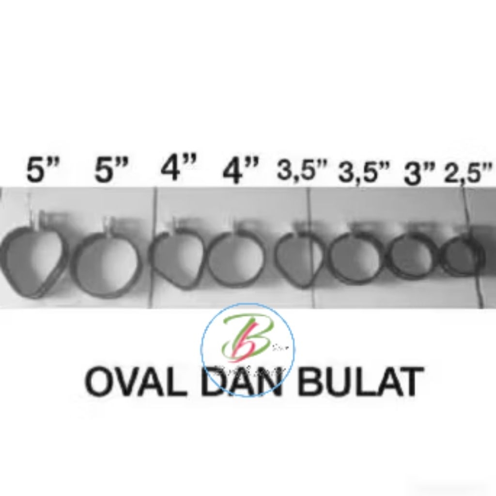 Klem knalpot racing warna hitam / gantungan knalpot racing model oval & bulat