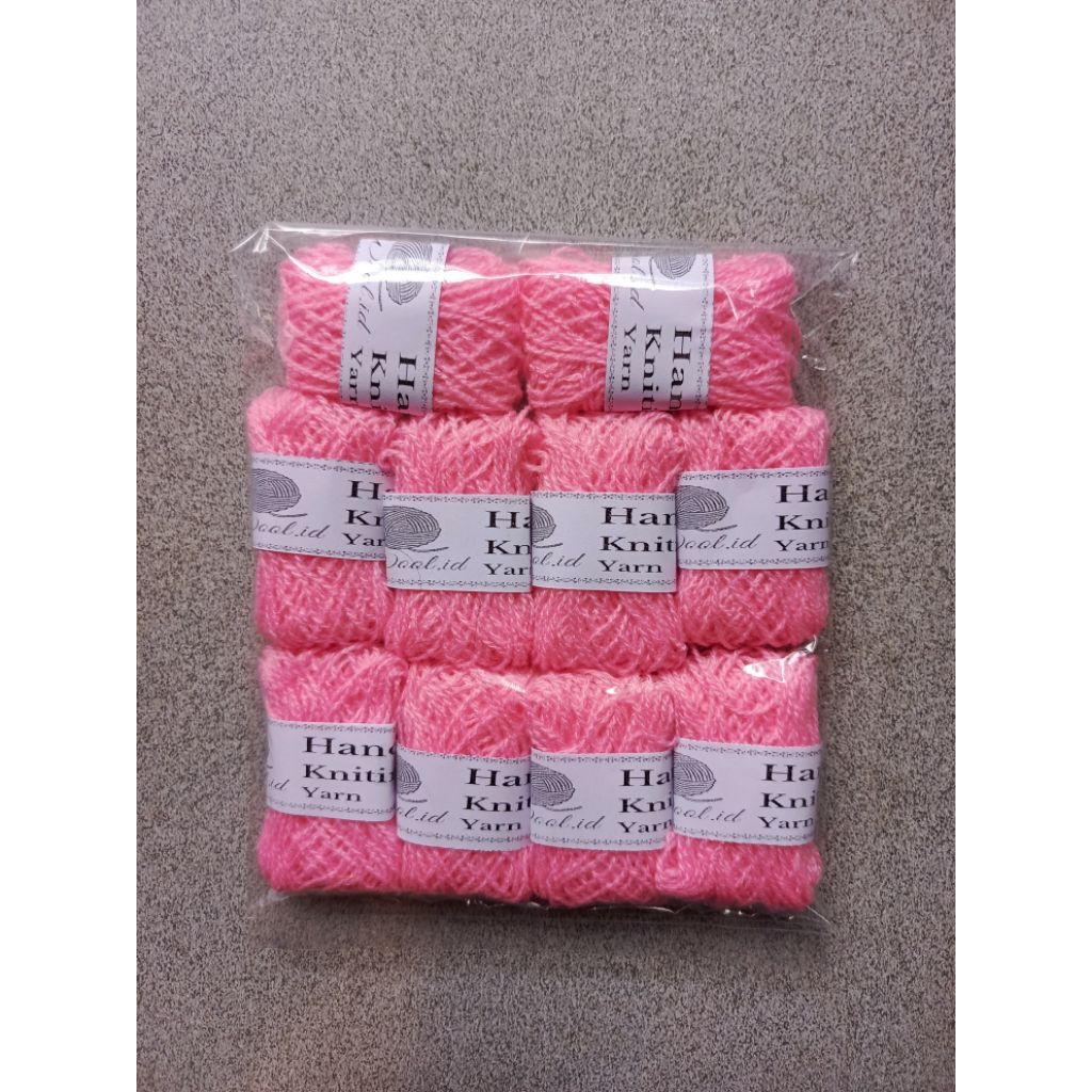 WOOL.ID /  pink / Wol isi 10 / Benang Wol Warna / Benang wol pak / Benang wol kecil warna warni / Be