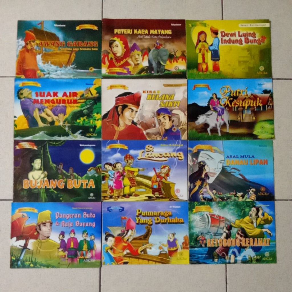 [Paket buku 12] - Cerita Rakyat - Cerita Rakyat Melayu - Buku Anak Bergambar