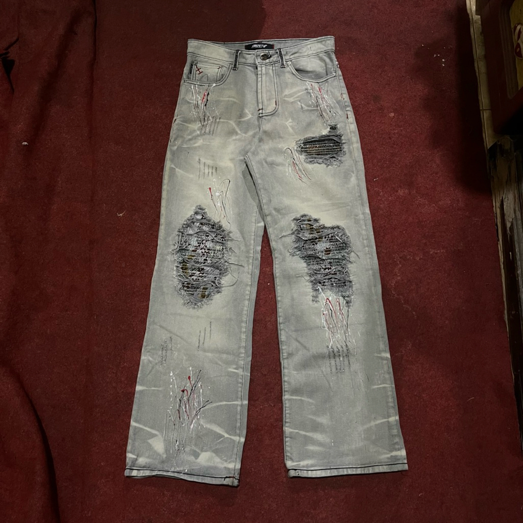 denimitup baggy h1 van gogh grey size 28