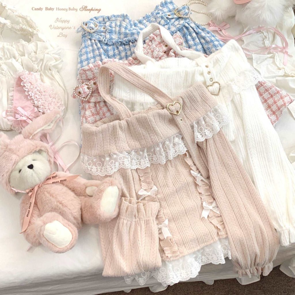 Blouse/Shirt/Crop Top, Turtle/halter/v-neck, Off-shoulder kawaii rajut branded lokal & cn