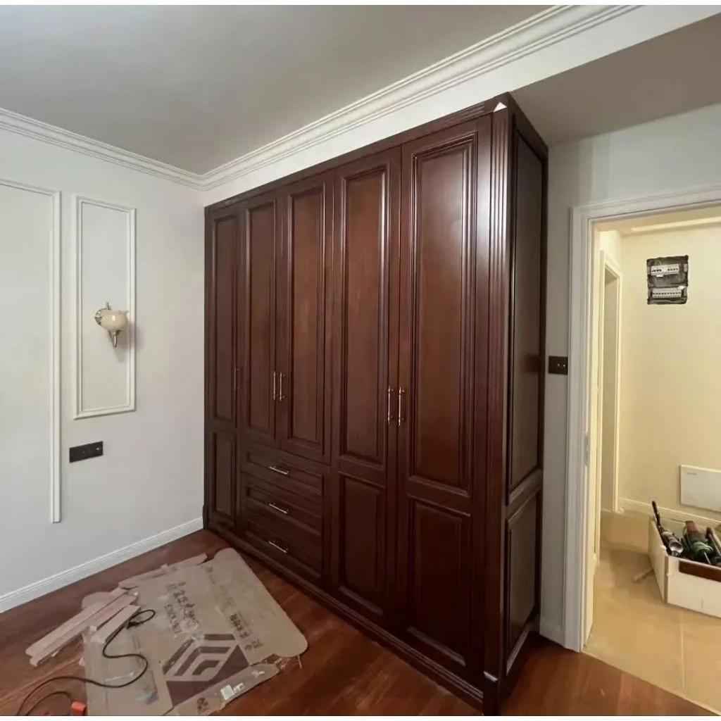 Lemari 5 pintu desain mewah kayu jati grade A berkualitas