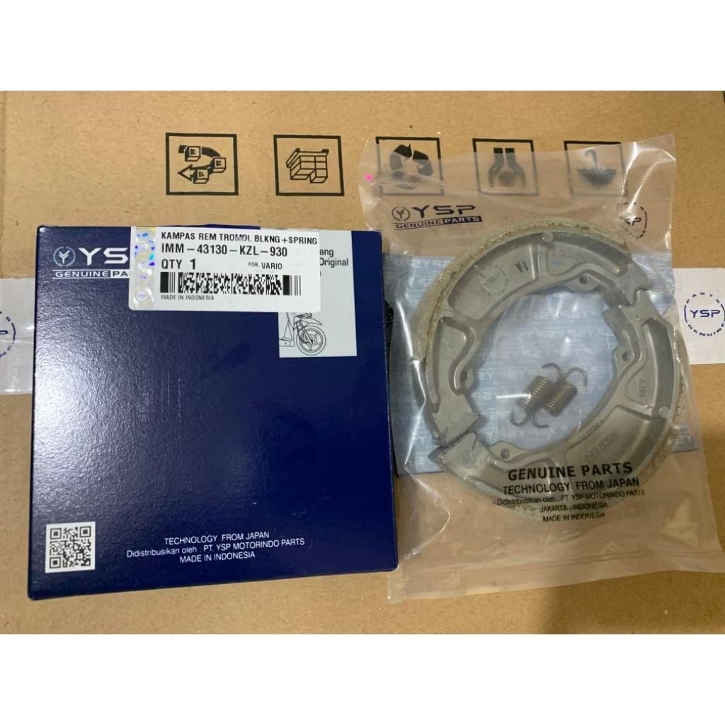 GROSIR ( YSP ) (harga 3set) KAMPAS REM BELAKANG (KOTAK) TROMOL VARIO 110/125/150 OLD NEW CBS KZL/Tec