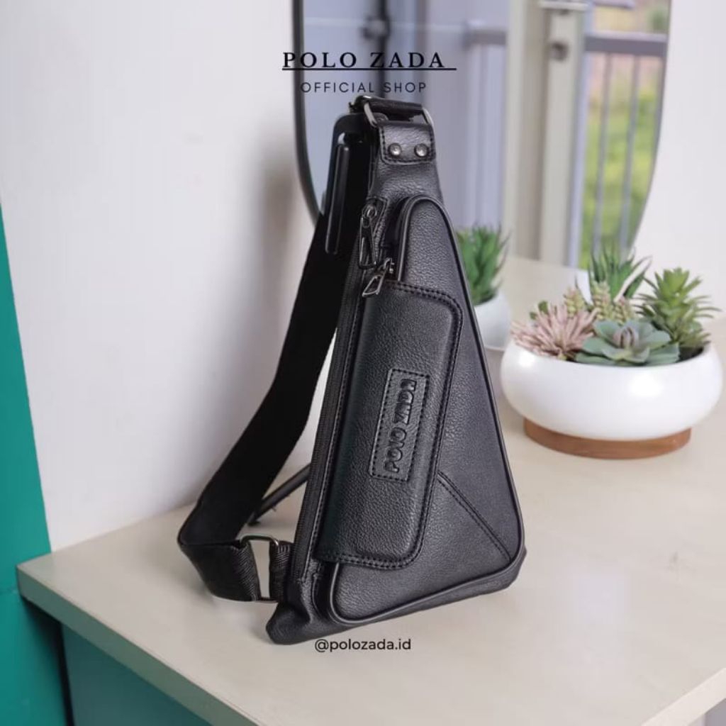 Polo zada 2811 Tas Selempang pria Sling bag multifungsi kulit PU-ZZ