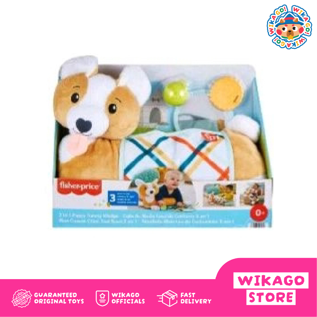 Fisher Price 3-in-1 Puppy Tummy Wedge - Mainan Boneka Bayi