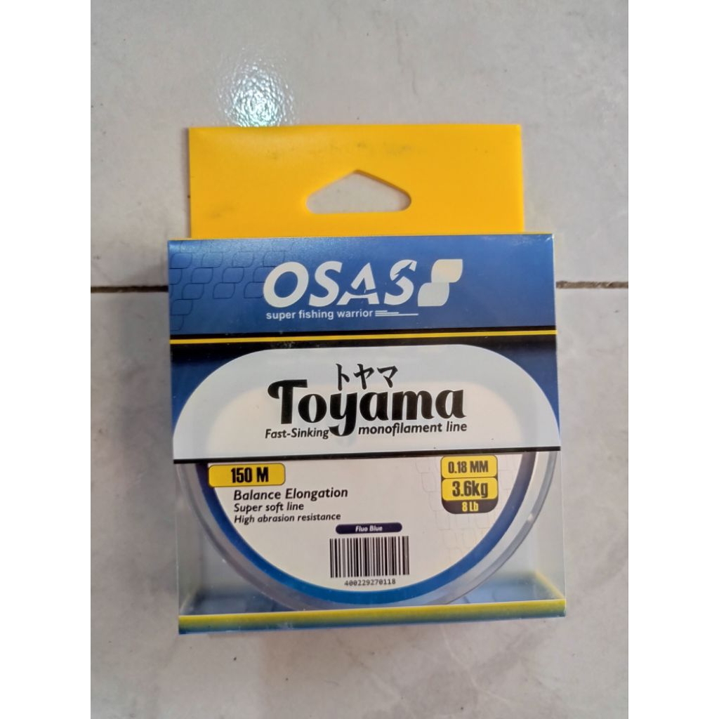 senar pancing OSAS TOYAMA fluro blue 150m