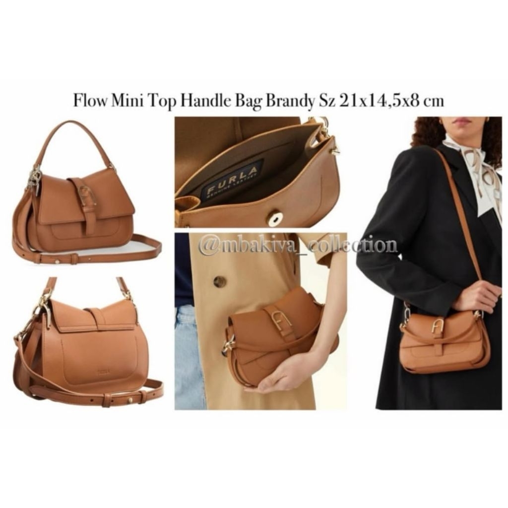 Flow Mini Top Handle Bag Brndy